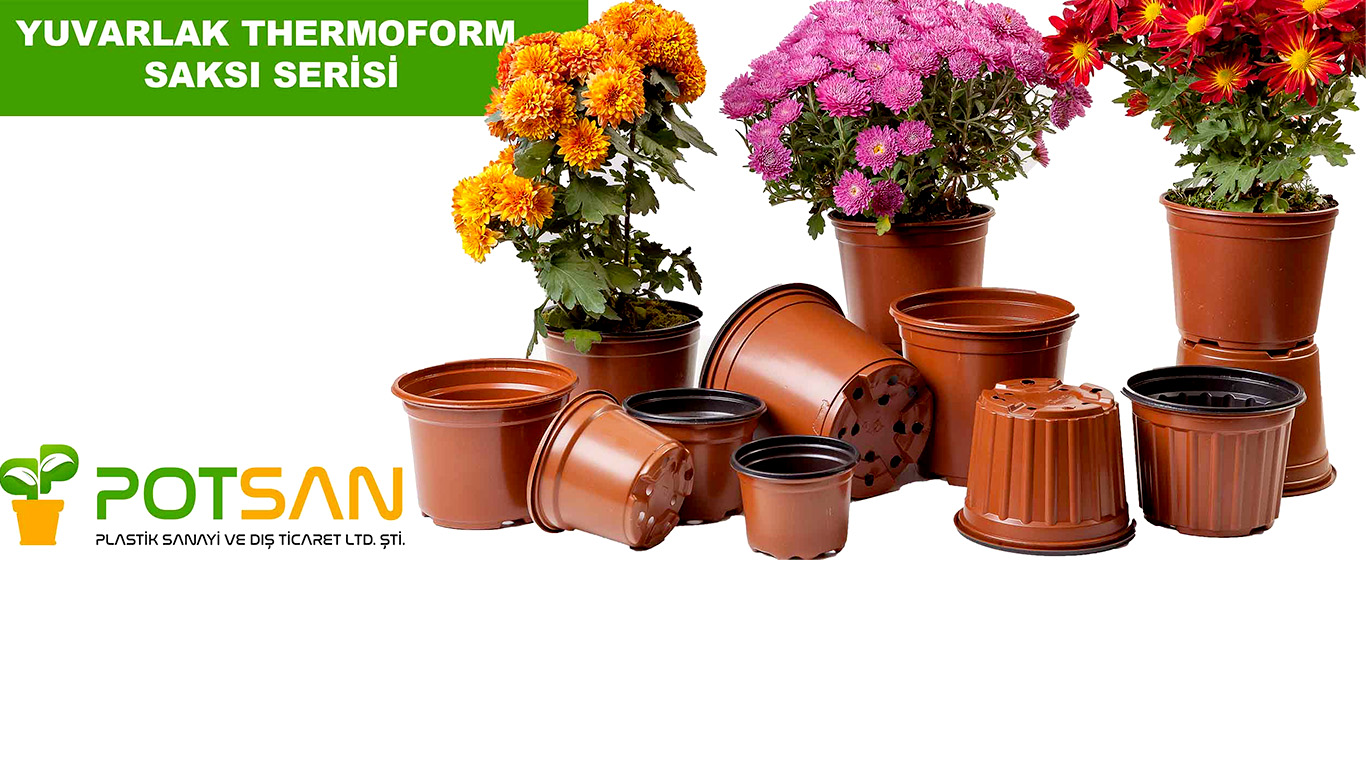 Yuvarlak thermoform saksı serisi